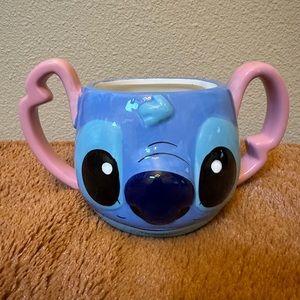 Disney Lilo & Stitch Mug 3D Stitch Head Double Handle Ceramic 22oz Cup